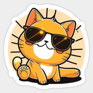 Cat wearing sunglasses Sticker